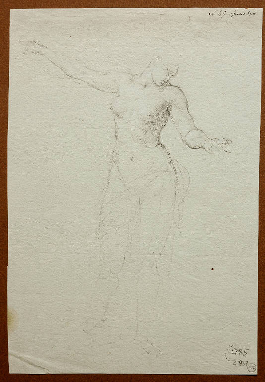 Figura femminile nuda (disegno) di Banchero Angelo (seconda metà sec. XVIII)