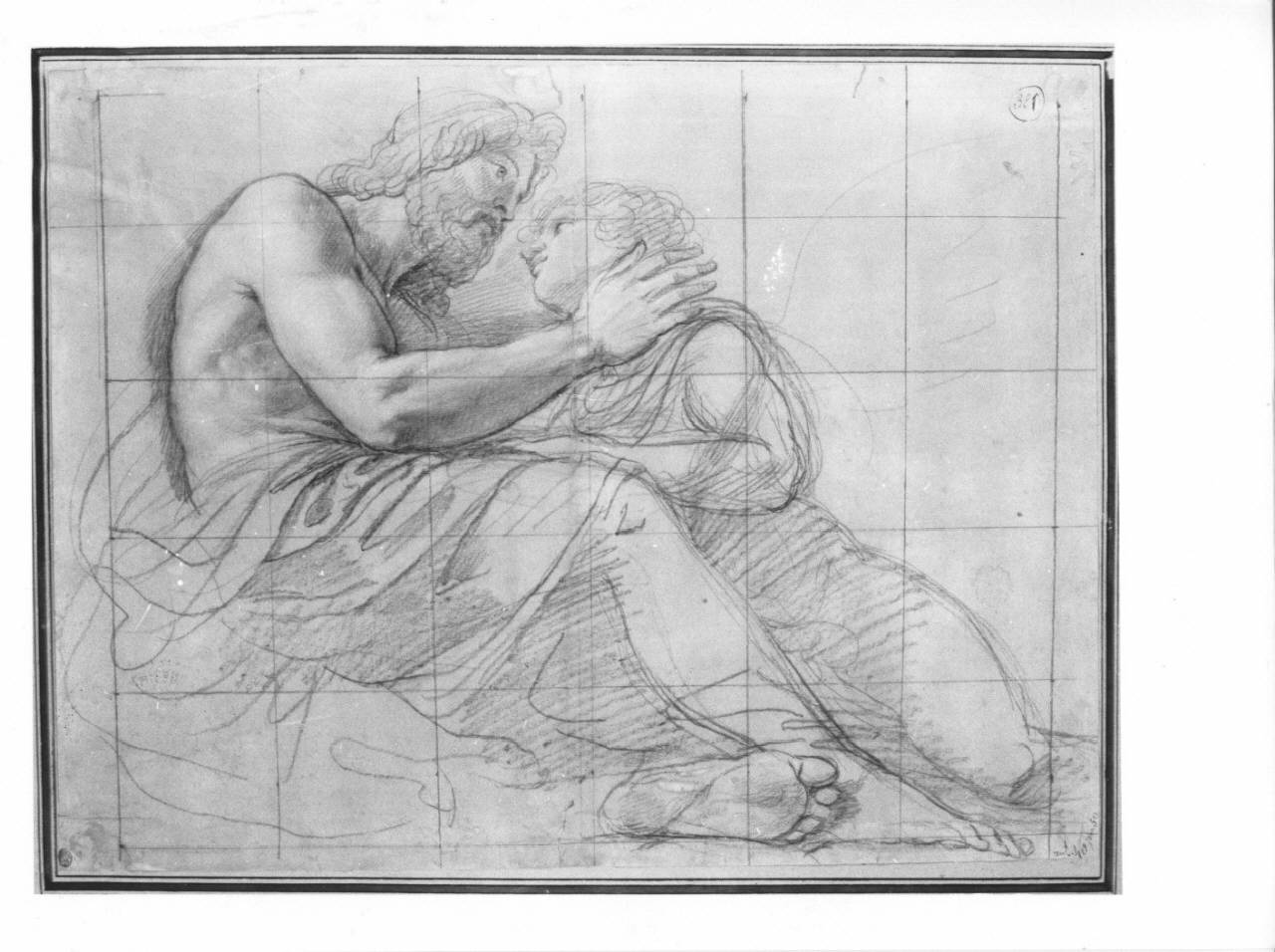 Giove e Psiche, Giove e Cupido (disegno) di Appiani, Andrea (sec. XVIII)