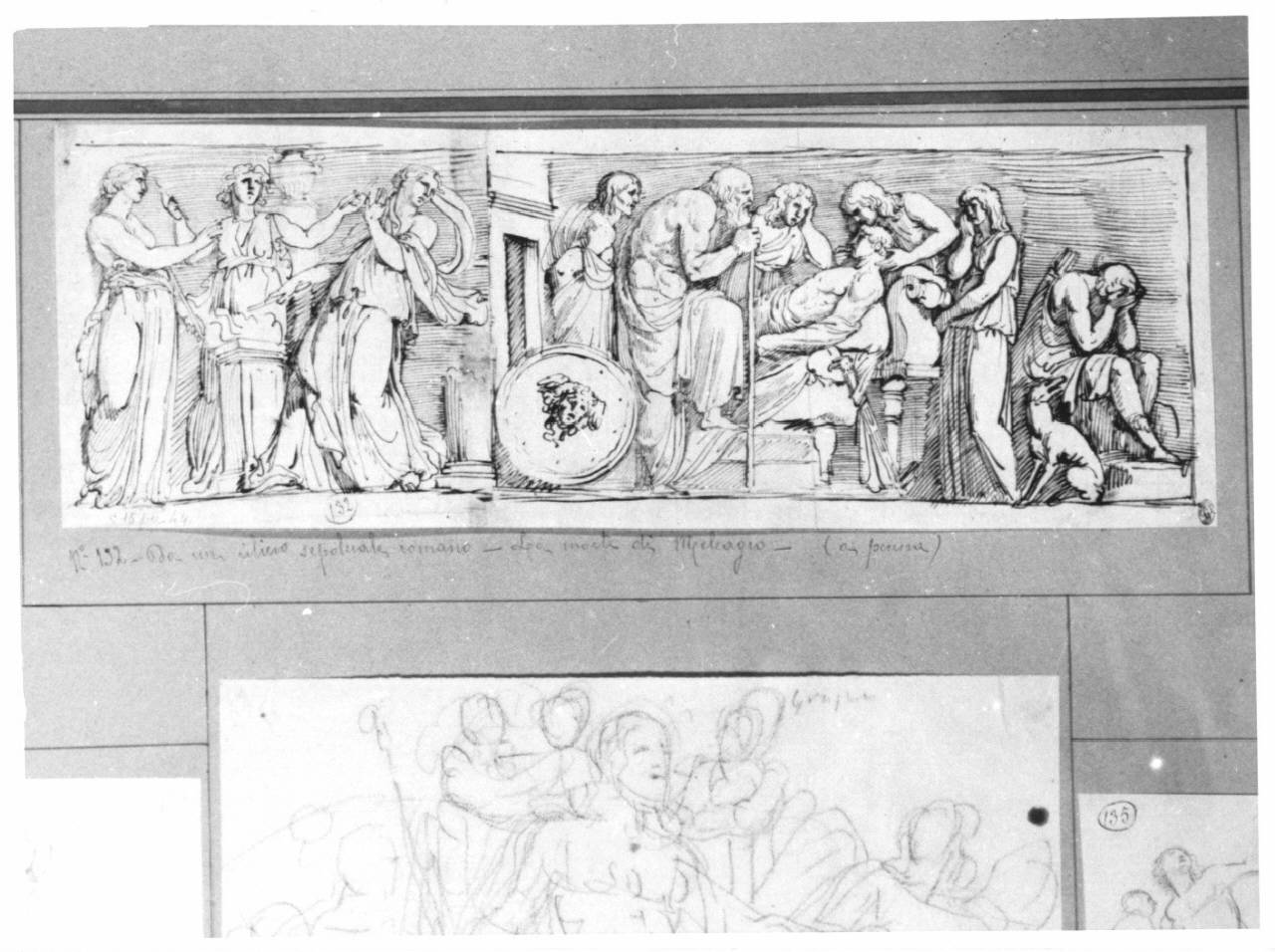 La morte di Meleagro, morte di Meleagro (disegno) di Appiani, Andrea (fine sec. XVIII)