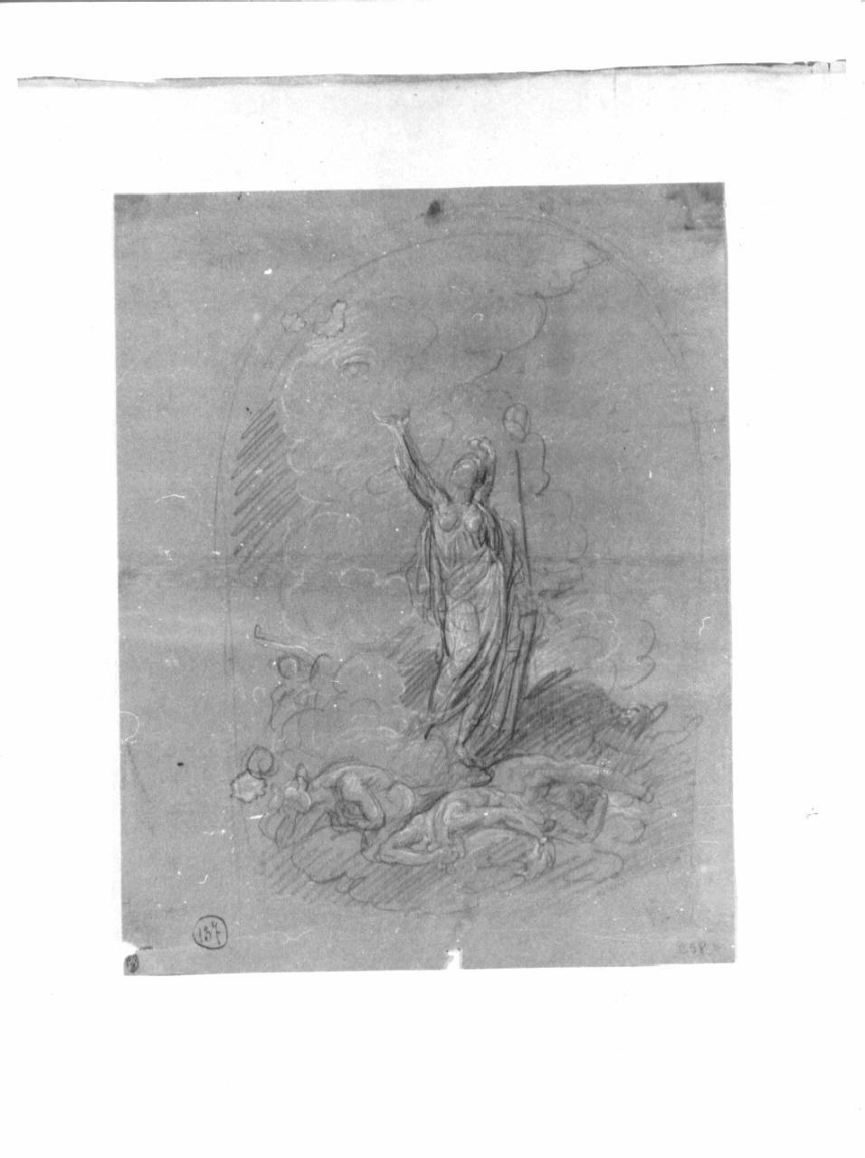 Minerva schiaccia i vizi (disegno) di Appiani, Andrea (secc. XVIII/ XIX)