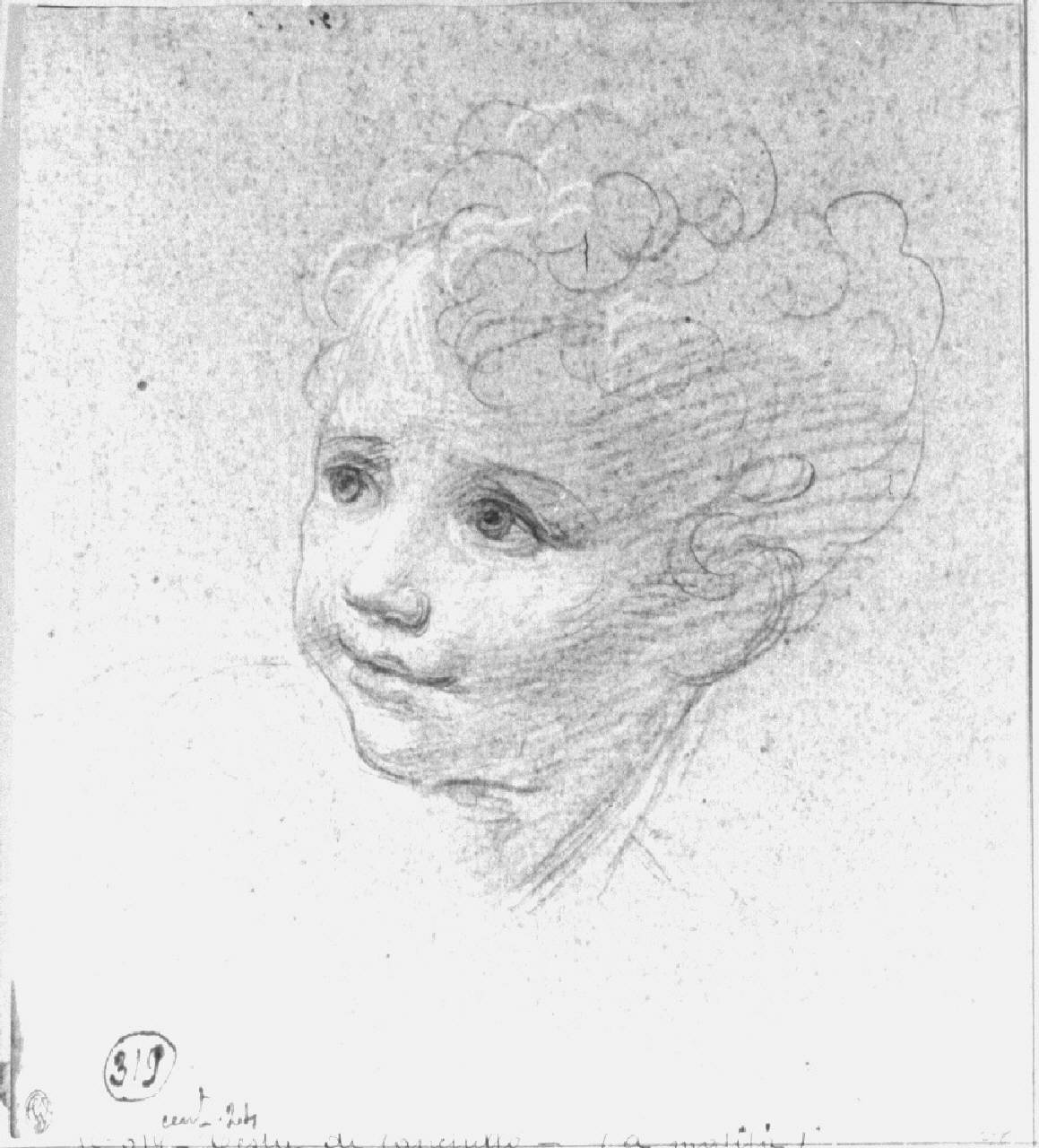 testa di bambino (disegno) di Appiani, Andrea (sec. XIX)