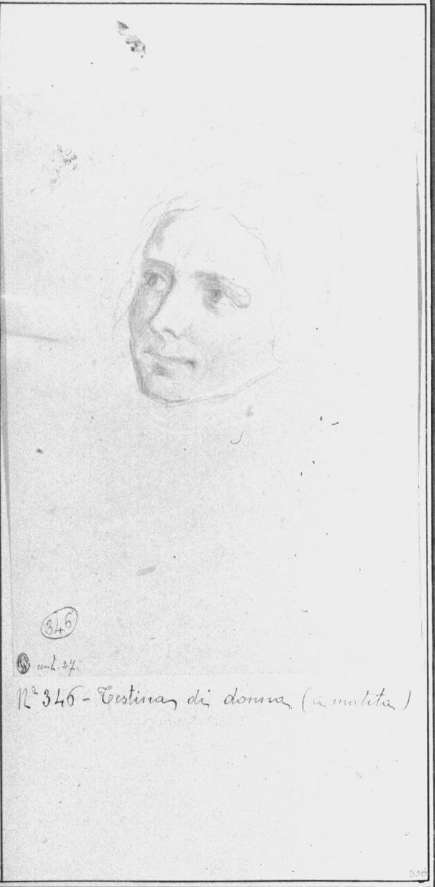 testa di donna (disegno) di Appiani, Andrea (sec. XIX)