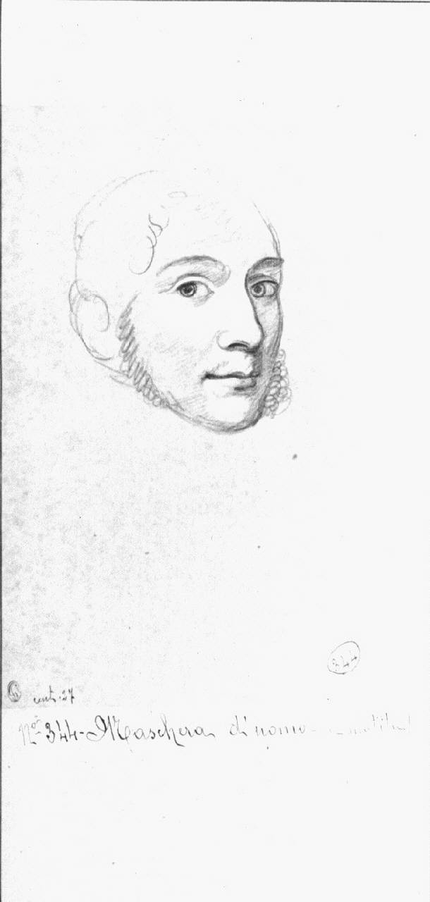 ritratto d'uomo (disegno) di Appiani, Andrea (sec. XIX)