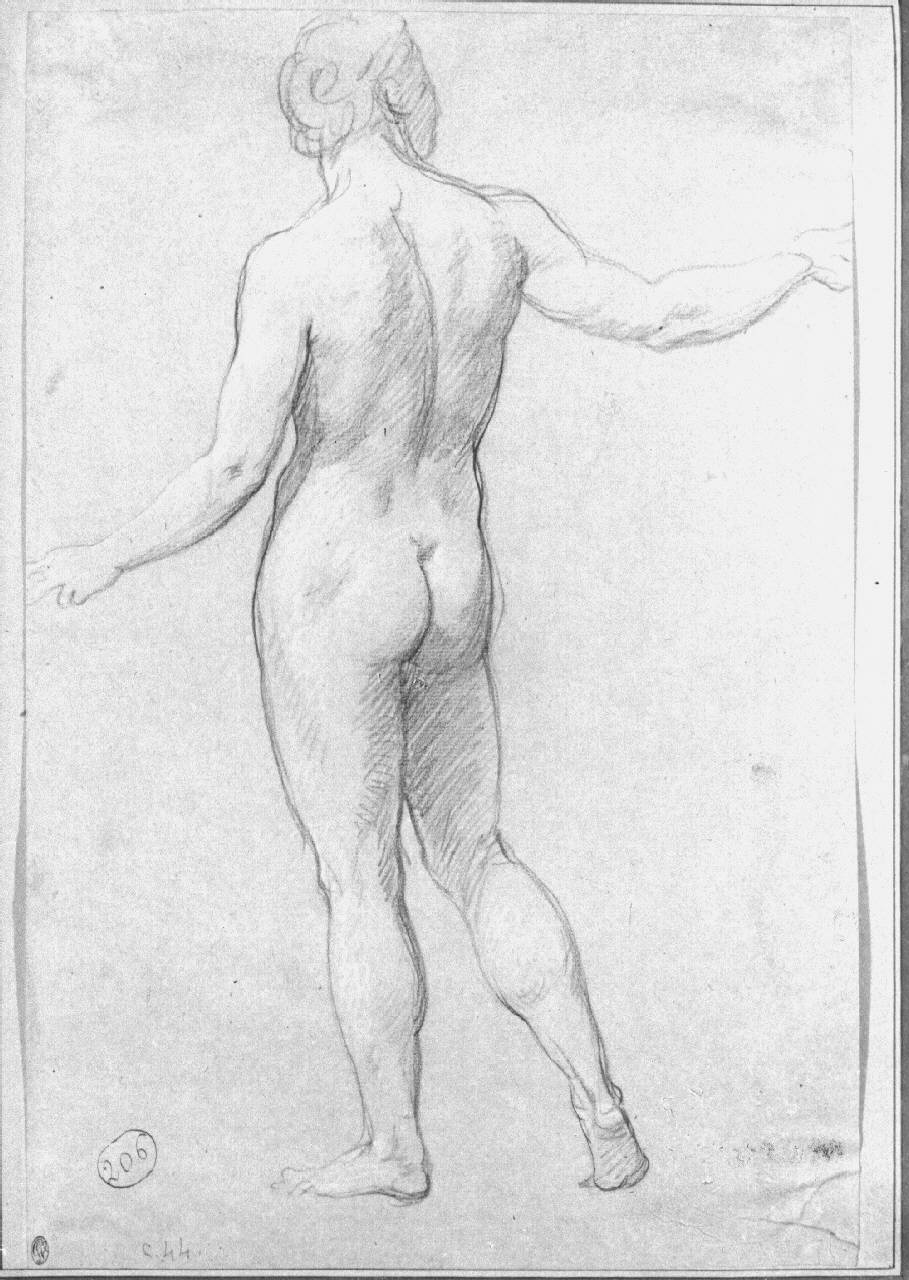 figura femminile nuda (disegno) di Appiani, Andrea (sec. XIX)