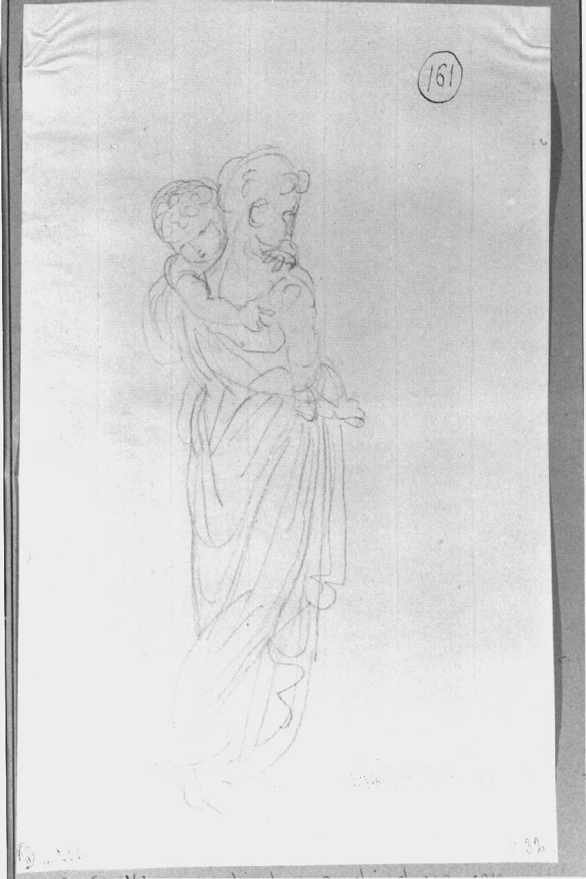 giovane madre con infante (disegno) di Appiani, Andrea (sec. XIX)