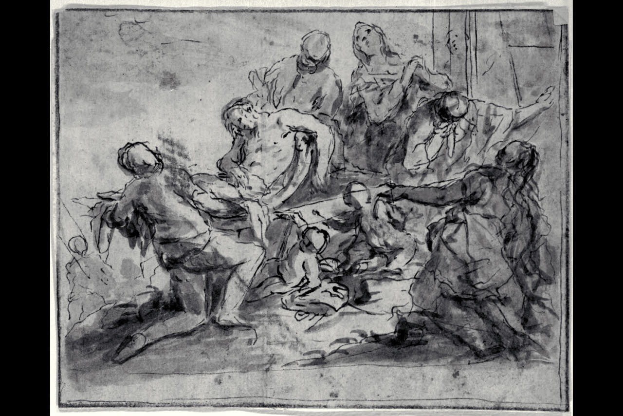 Studio per una deposizione, Studio per una deposizione (disegno) di Balestra, Antonio (sec. XVII)