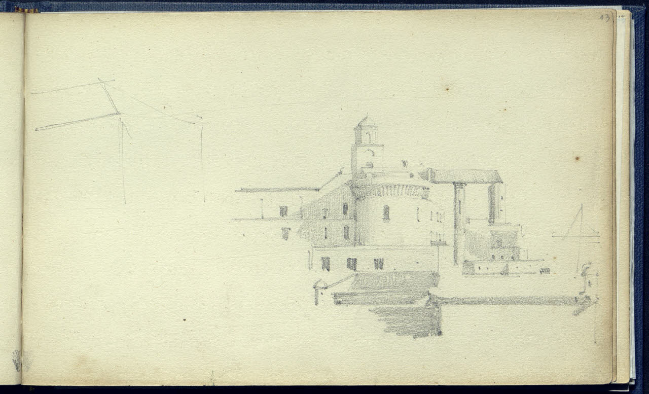 Particolare di una fortificazione (disegno) di Bianchi, Mosè; Bianchi, Mosè (seconda metà sec. XIX)
