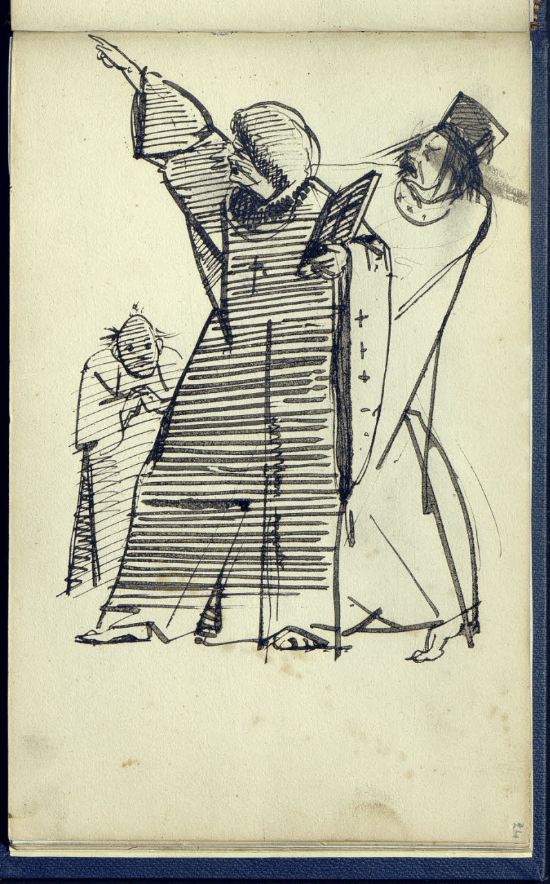 Composizione umoristica (disegno) di Bianchi, Mosè; Bianchi, Mosè (seconda metà sec. XIX)