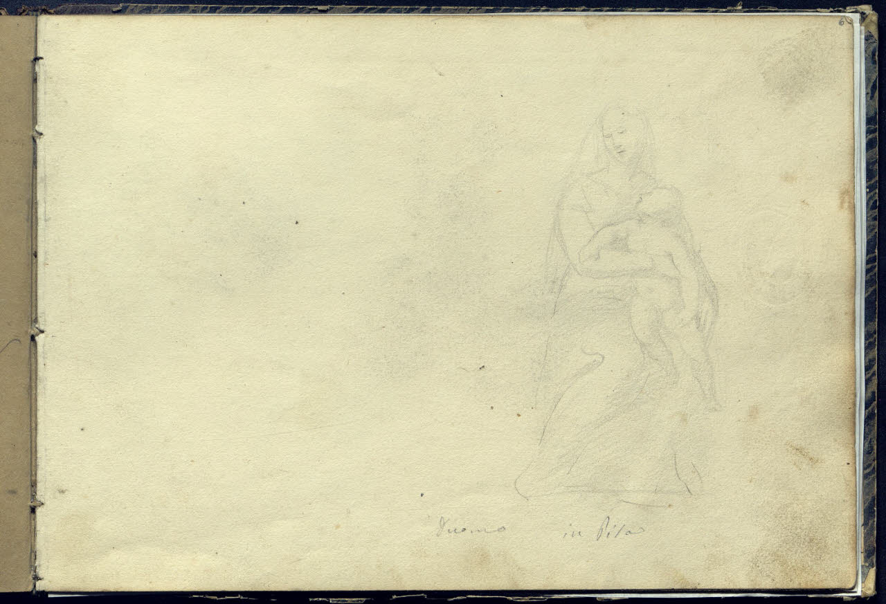 La Madonna col Bambino dal Duomo di Pisa (disegno) di Bianchi, Mosè; Bianchi, Mosè (seconda metà sec. XIX)