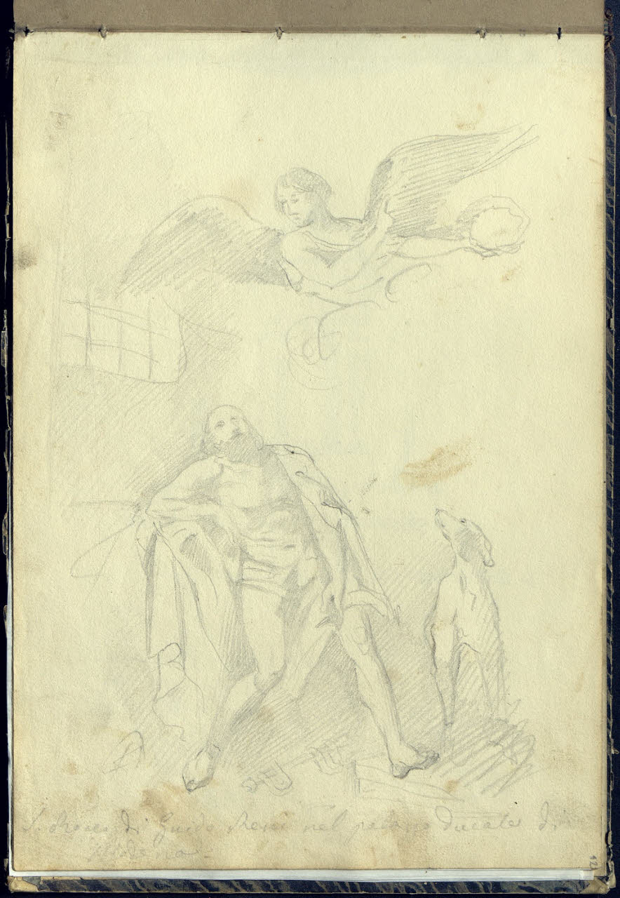 Rilievo dal quadro di Guido Reni con San Rocco in carcere nelle Gallerie Estensi di Modena (disegno) di Bianchi, Mosè; Bianchi, Mosè (seconda metà sec. XIX)