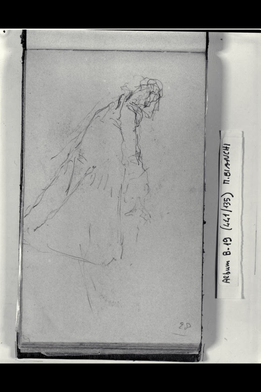 Schizzo di una figuretta (disegno) di Bianchi, Mosè; Bianchi, Mosè (seconda metà sec. XIX)