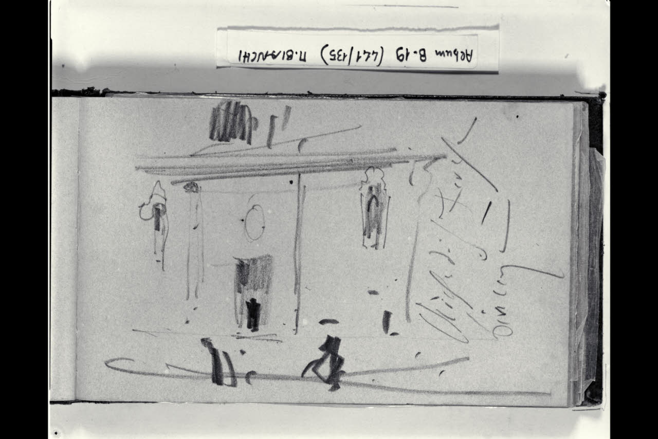 Abbozzo di una chiesetta (disegno) di Bianchi, Mosè; Bianchi, Mosè (seconda metà sec. XIX)