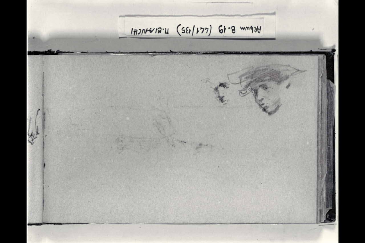 Testina femminile (disegno) di Bianchi, Mosè; Bianchi, Mosè (seconda metà sec. XIX)