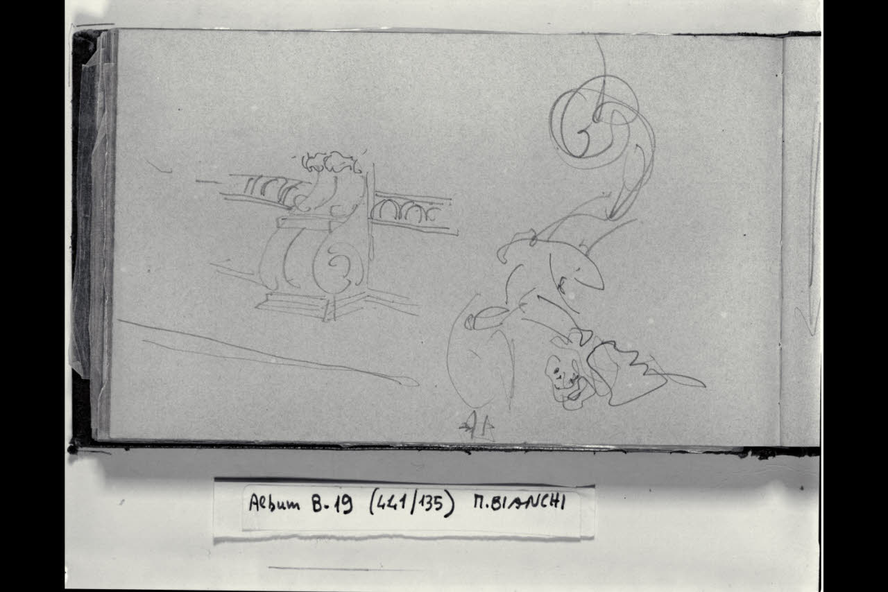 Particolari decorativi (disegno) di Bianchi, Mosè; Bianchi, Mosè (seconda metà sec. XIX)