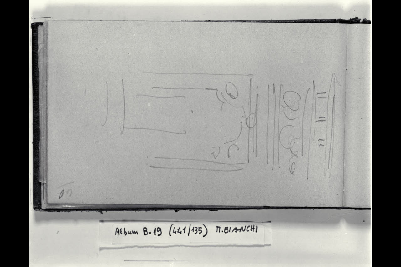 Abbozzo di un motivo decorativo (disegno) di Bianchi, Mosè; Bianchi, Mosè (seconda metà sec. XIX)