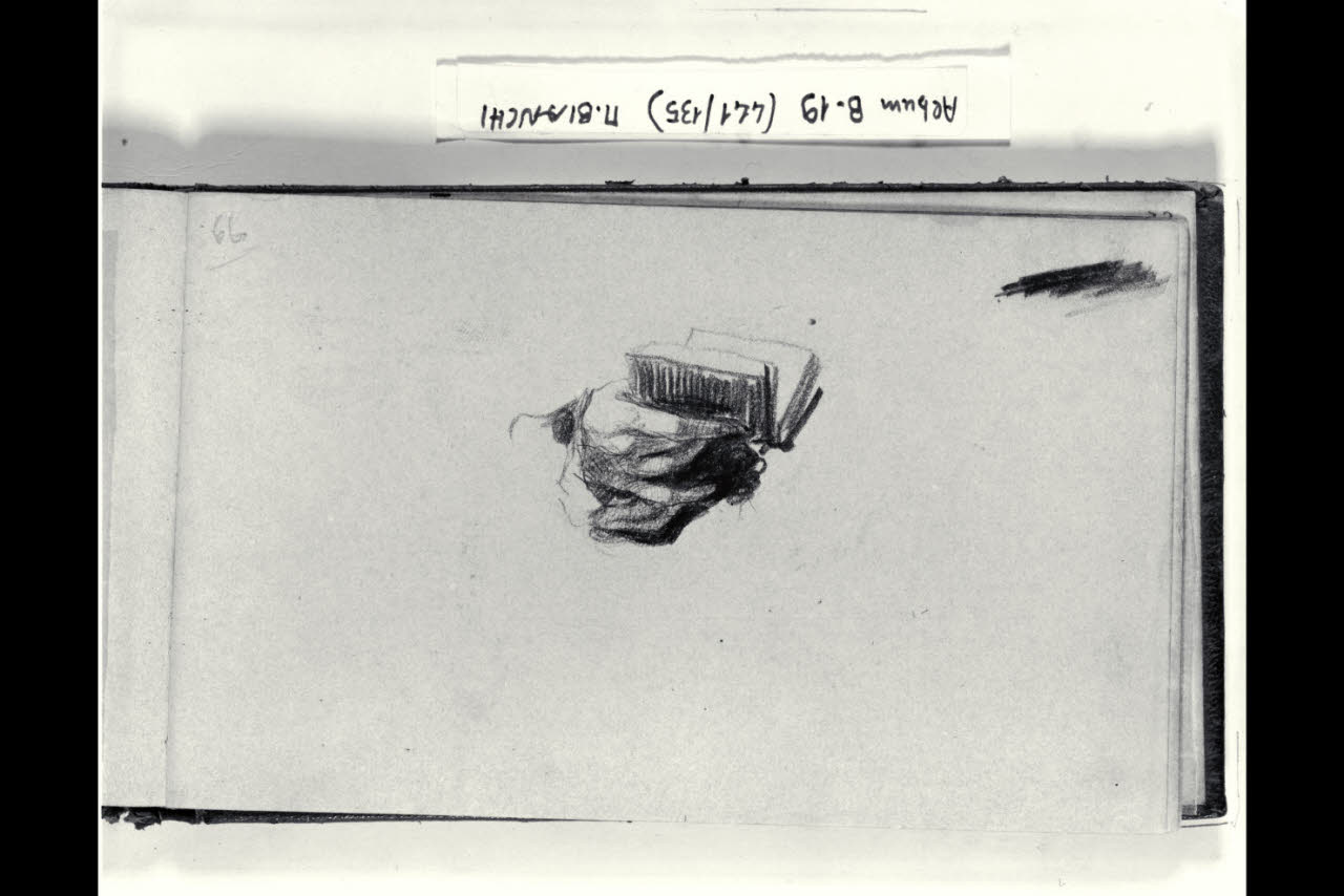 Studio di una mano che regge un libro aperto (disegno) di Bianchi, Mosè; Bianchi, Mosè (seconda metà sec. XIX)