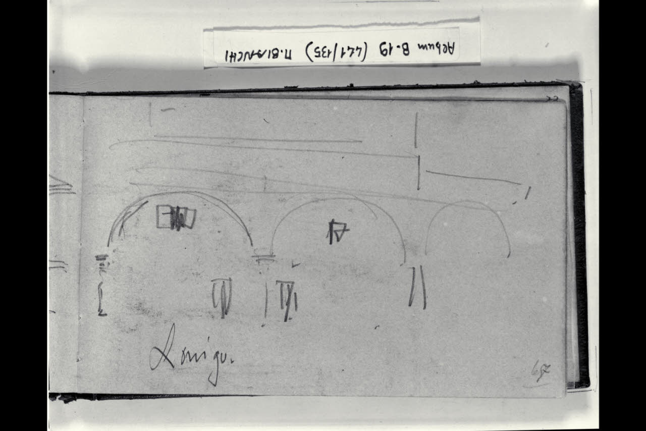 Abbozzo di un porticato (disegno) di Bianchi, Mosè; Bianchi, Mosè (seconda metà sec. XIX)