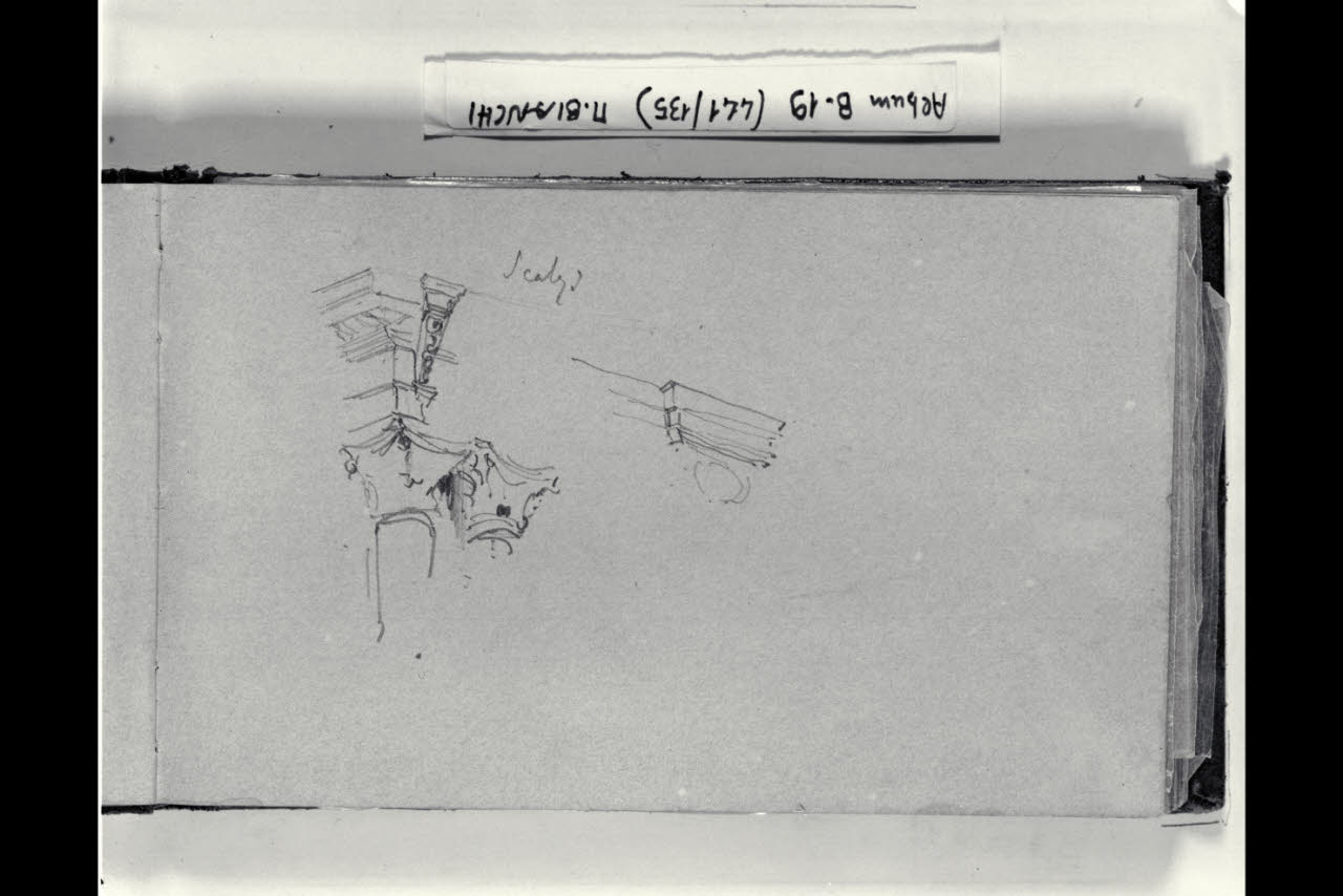 Schizzi di particolari architettonici (disegno) di Bianchi, Mosè; Bianchi, Mosè (seconda metà sec. XIX)