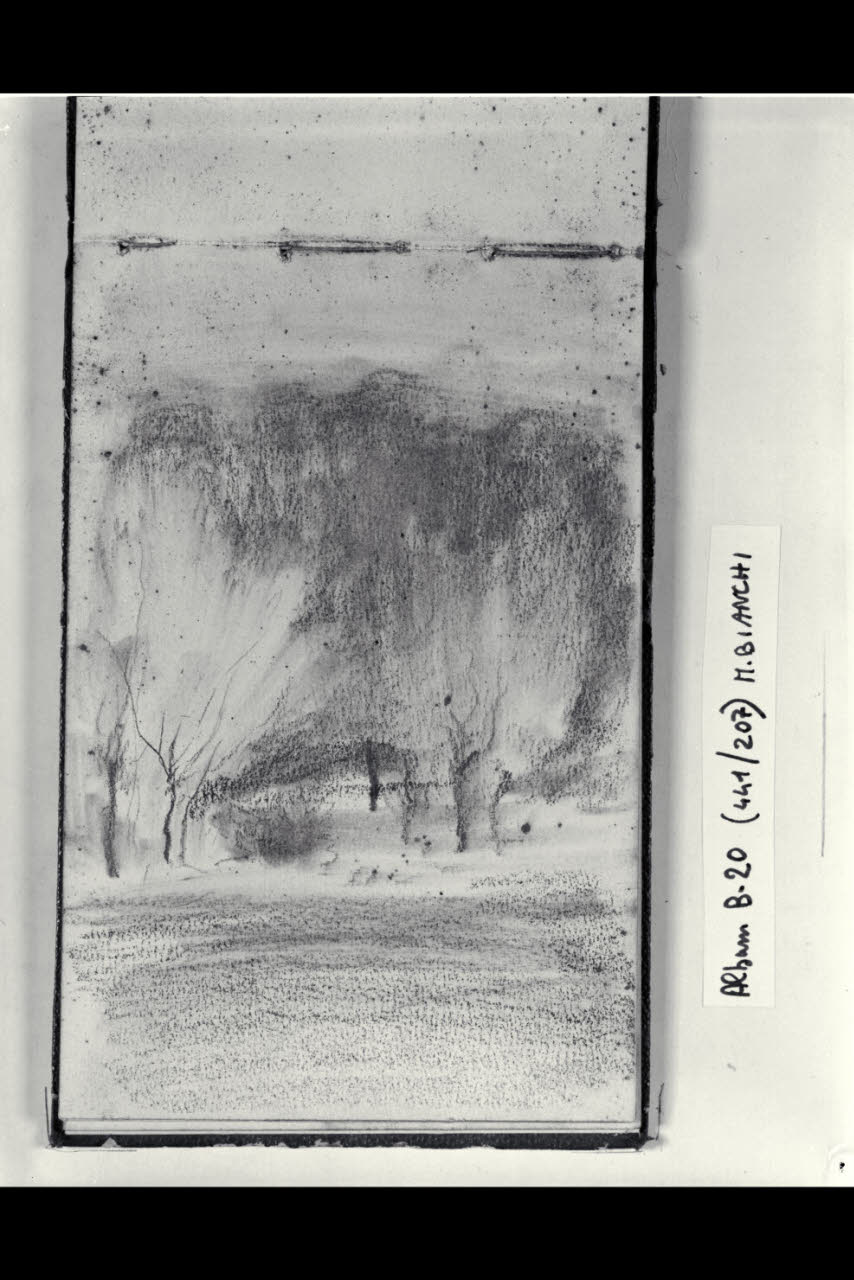 Spiazzo alberato (disegno) di Bianchi, Mosè; Bianchi, Mosè (seconda metà sec. XIX)