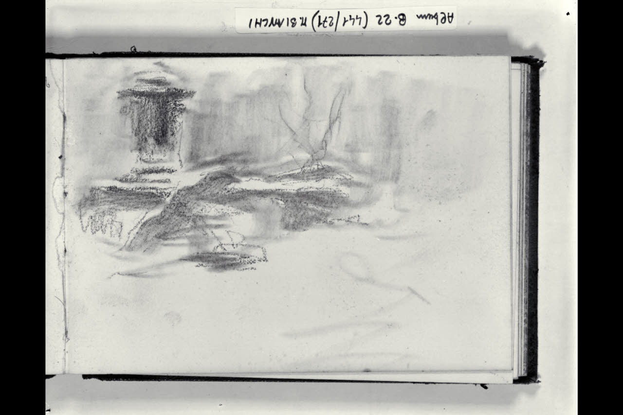 Particolare di paesaggio (disegno) di Bianchi, Mosè; Bianchi, Mosè (seconda metà sec. XIX)