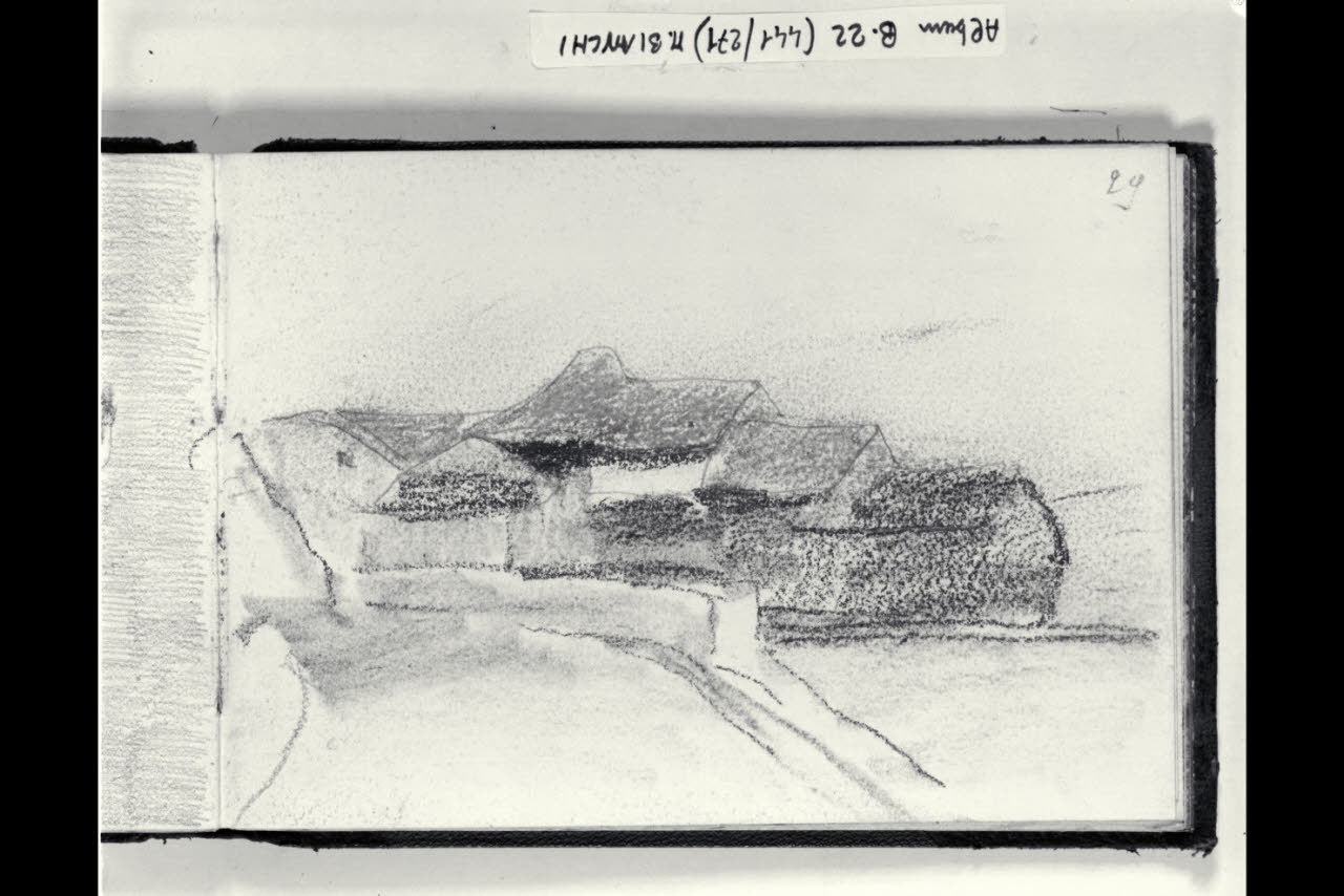 Gruppo di casolari (disegno) di Bianchi, Mosè; Bianchi, Mosè (seconda metà sec. XIX)