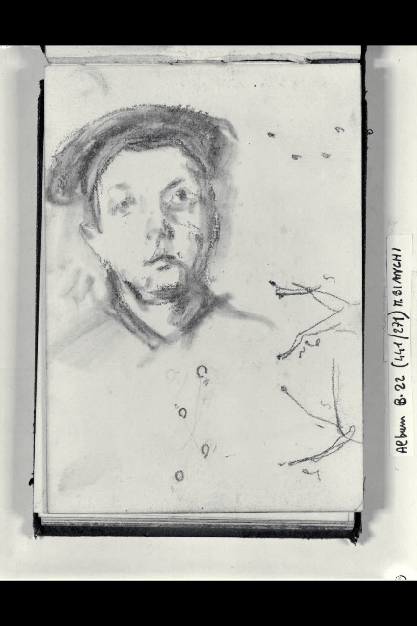 Testa di ragazzo con berretto (disegno) di Bianchi, Mosè; Bianchi, Mosè (seconda metà sec. XIX)