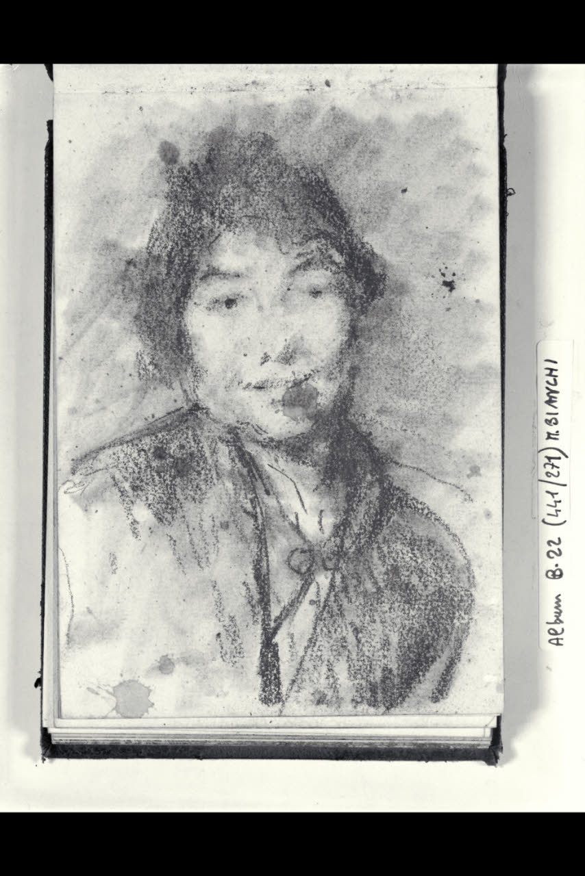 Donna a mezzo busto (disegno) di Bianchi, Mosè; Bianchi, Mosè (seconda metà sec. XIX)