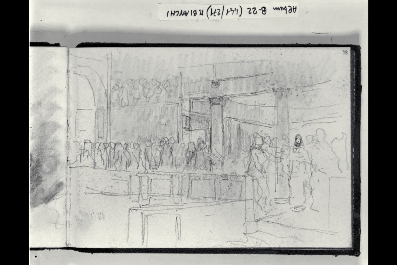 Abbozzo di una scena classica (disegno) di Bianchi, Mosè; Bianchi, Mosè (seconda metà sec. XIX)