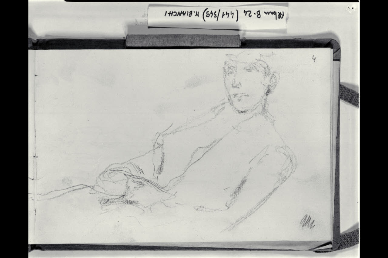 Donna seduta (disegno) di Bianchi, Mosè; Bianchi, Mosè (seconda metà sec. XIX)