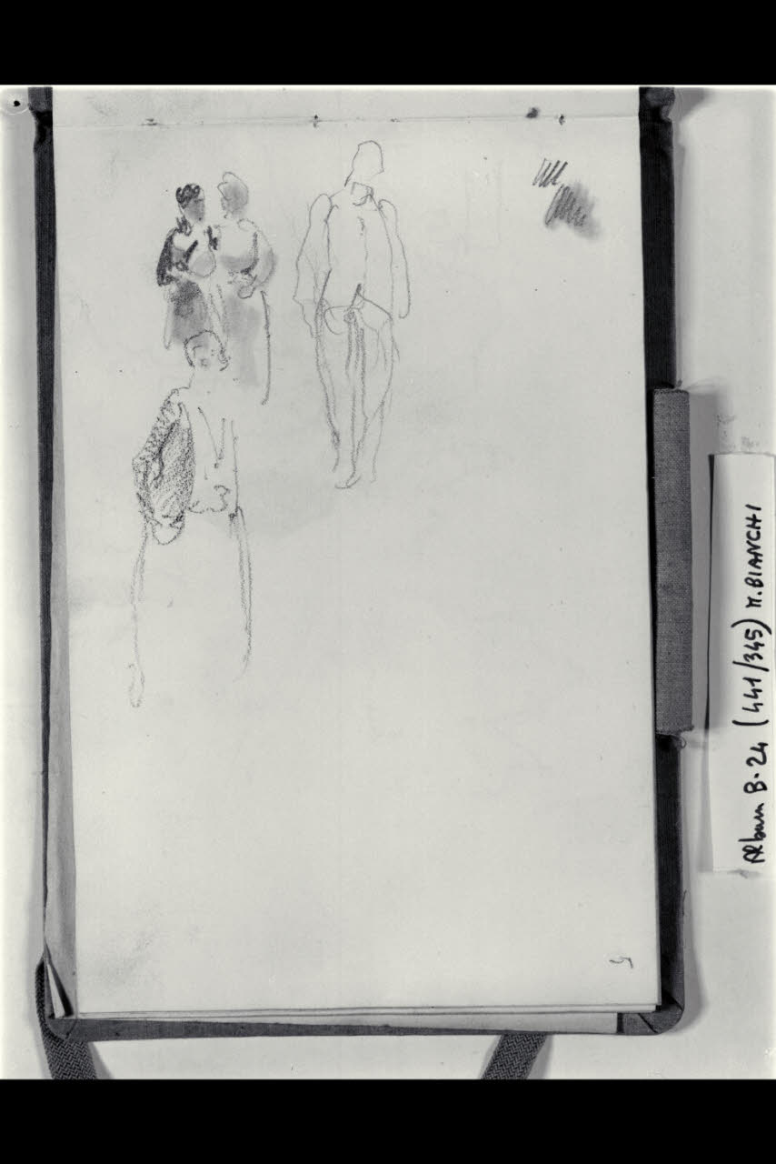 Figurette maschili e femminili (disegno) di Bianchi, Mosè; Bianchi, Mosè (seconda metà sec. XIX)