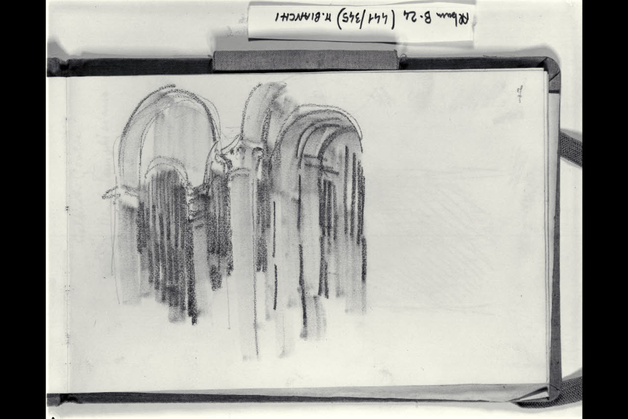 Particolare di un porticato (disegno) di Bianchi, Mosè; Bianchi, Mosè (seconda metà sec. XIX)