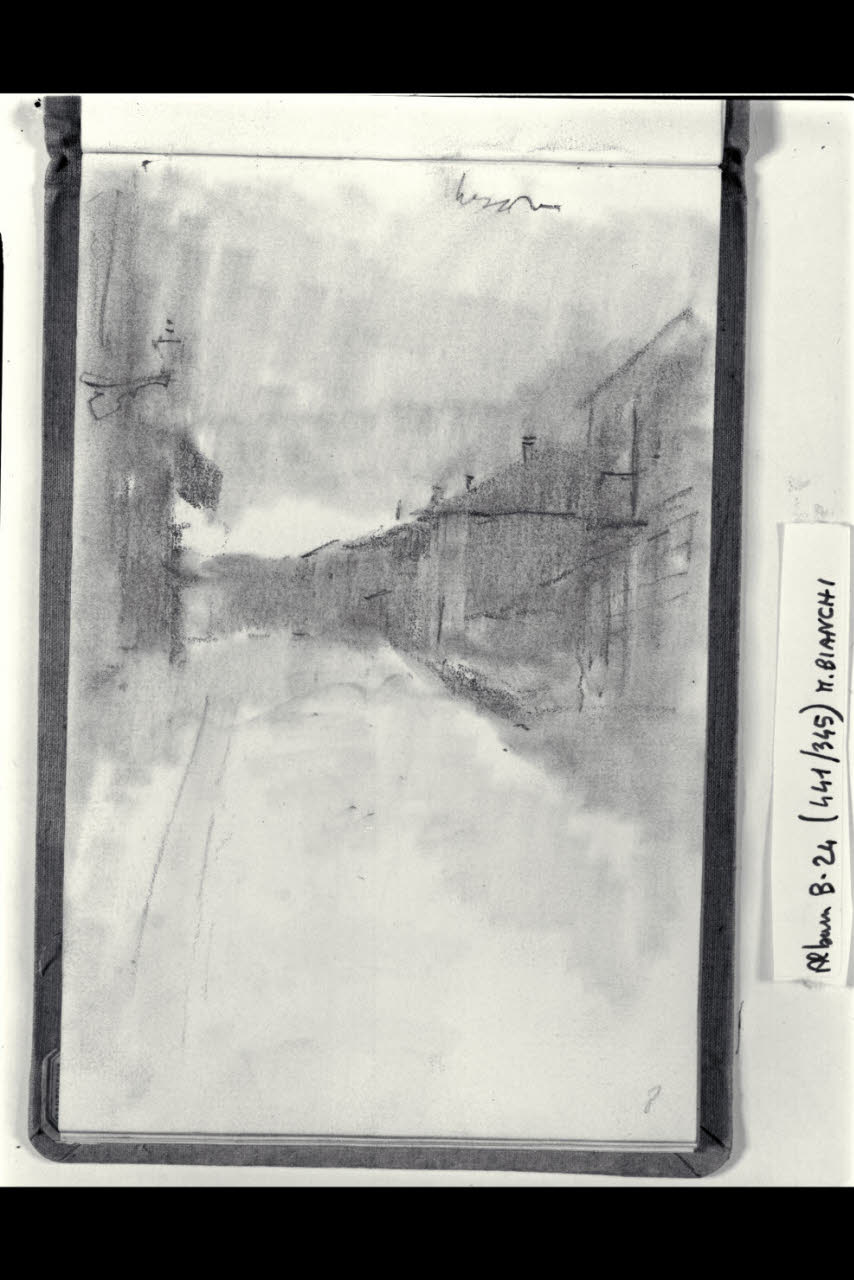 Strada urbana (disegno) di Bianchi, Mosè; Bianchi, Mosè (seconda metà sec. XIX)