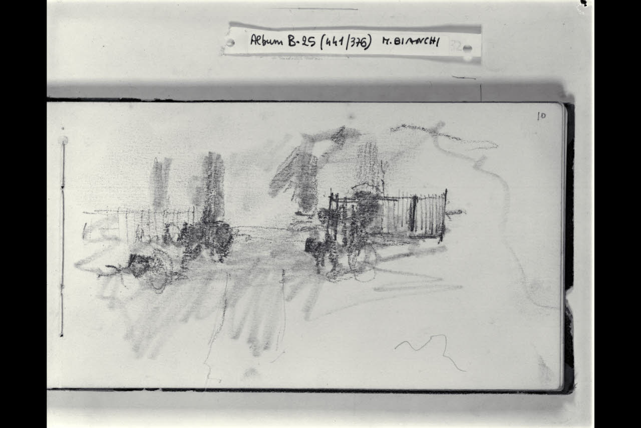 Passagio a livello (disegno) di Bianchi, Mosè; Bianchi, Mosè (seconda metà sec. XIX)