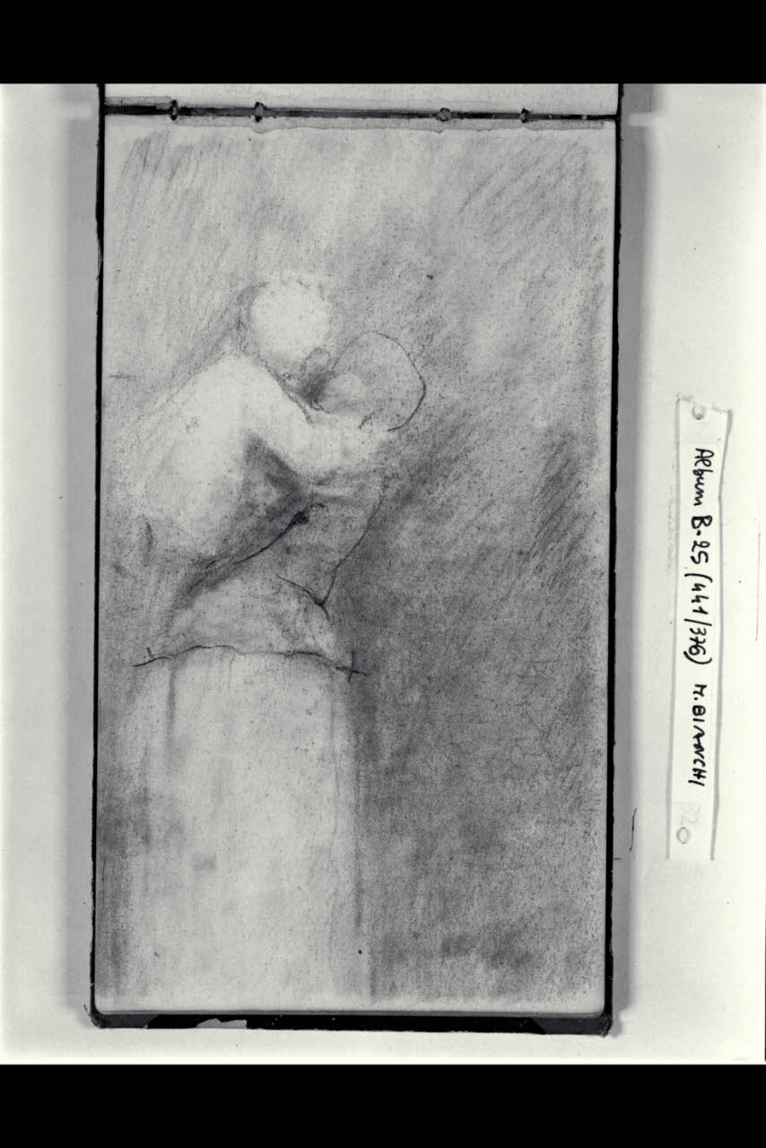 Donna con un bimbo in braccio (disegno) di Bianchi, Mosè; Bianchi, Mosè (seconda metà sec. XIX)