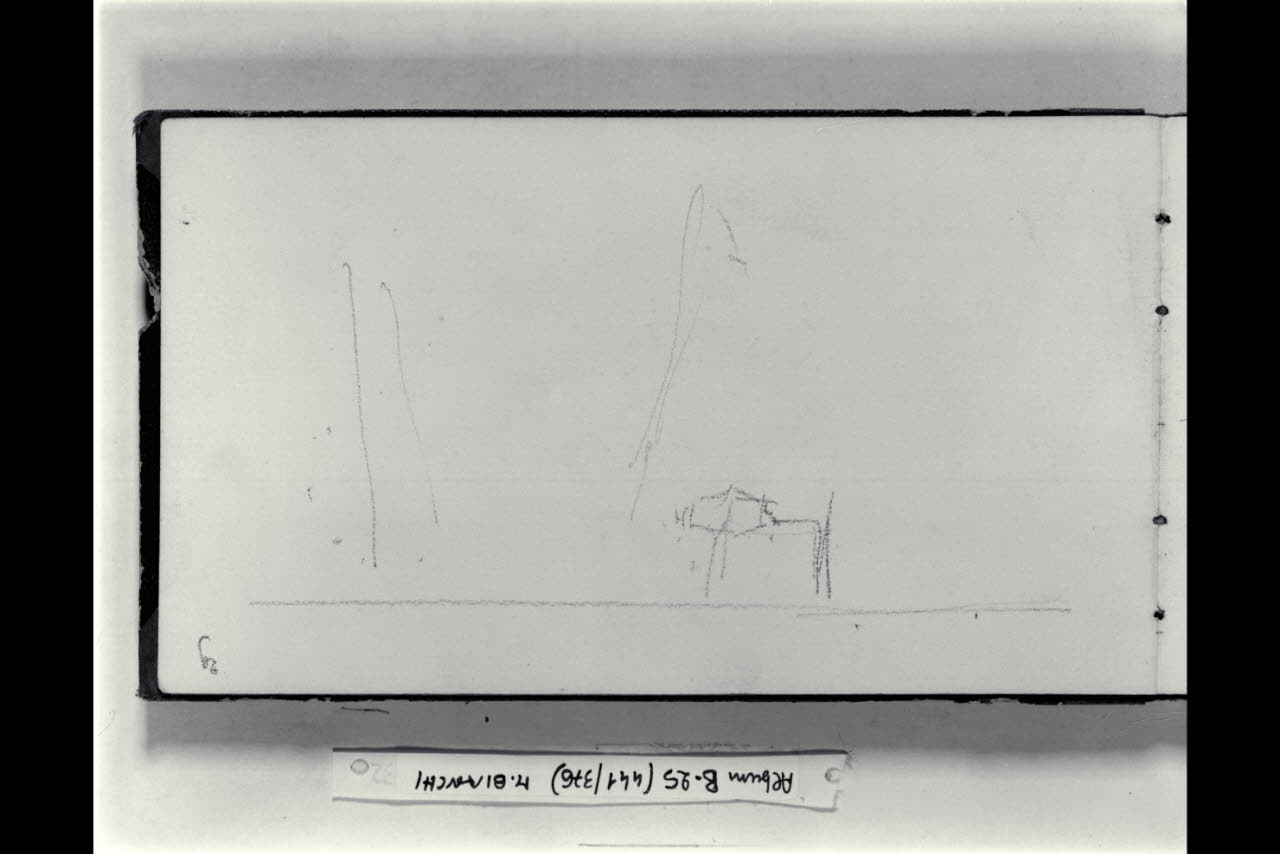 Schizzo di studio probabilmente per un lampione (disegno) di Bianchi, Mosè; Bianchi, Mosè (seconda metà sec. XIX)