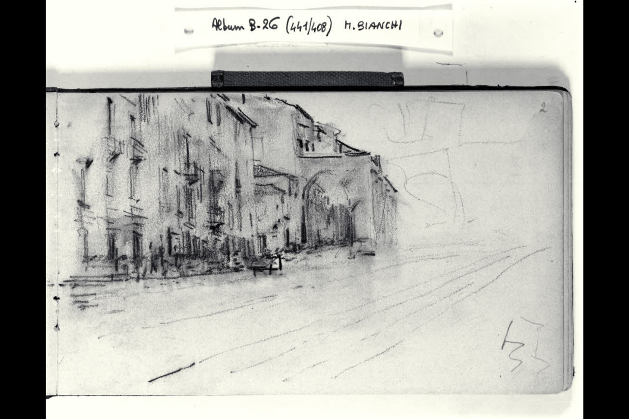 Le Colonne di San Lorenzo (disegno) di Bianchi, Mosè; Bianchi, Mosè (seconda metà sec. XIX)