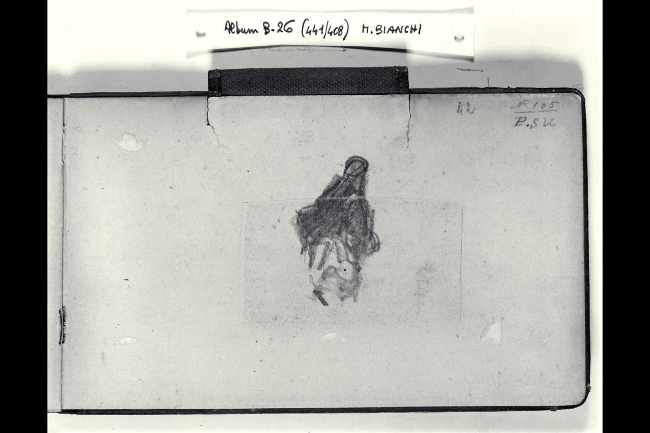 Studio di figura (disegno) di Bianchi, Mosè; Bianchi, Mosè (seconda metà sec. XIX)