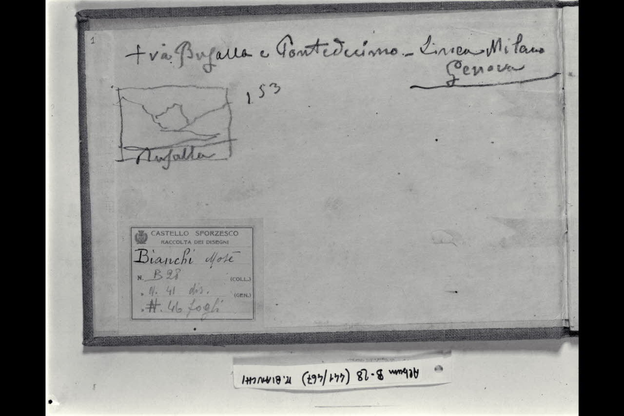 Abbozzo di paesaggio (disegno) di Bianchi, Mosè; Bianchi, Mosè (seconda metà sec. XIX)