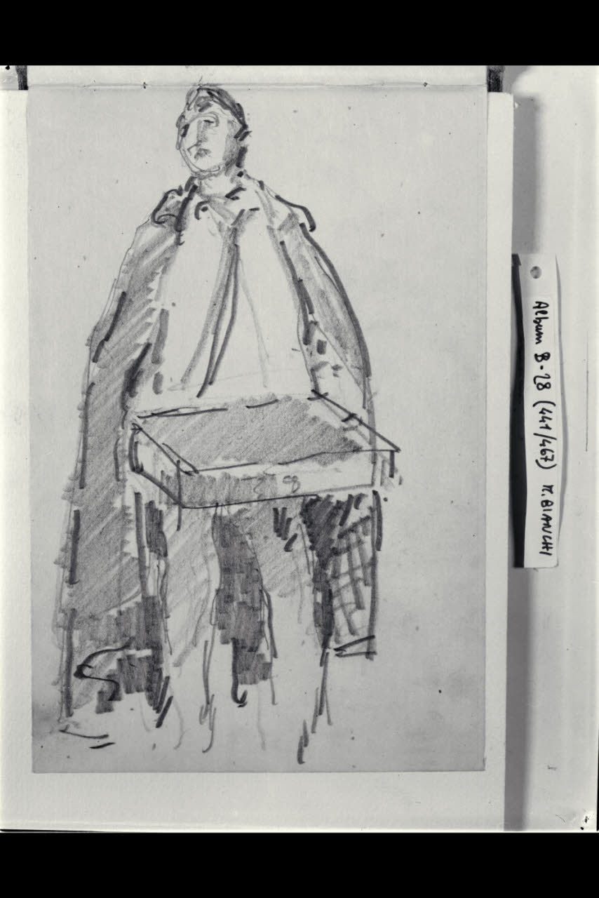 Venditore ambulante (disegno) di Bianchi, Mosè; Bianchi, Mosè (seconda metà sec. XIX)