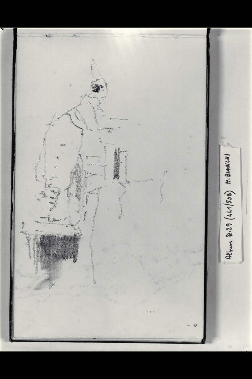 Figura di saltimbanco (disegno) di Bianchi, Mosè; Bianchi, Mosè (seconda metà sec. XIX)