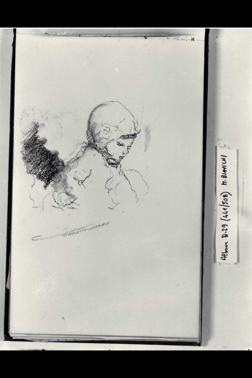 Testina di bimbo (disegno) di Bianchi, Mosè; Bianchi, Mosè (seconda metà sec. XIX)