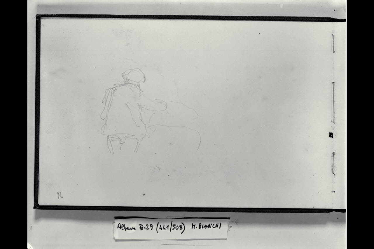 Abbozzo di una figuretta (disegno) di Bianchi, Mosè; Bianchi, Mosè (seconda metà sec. XIX)