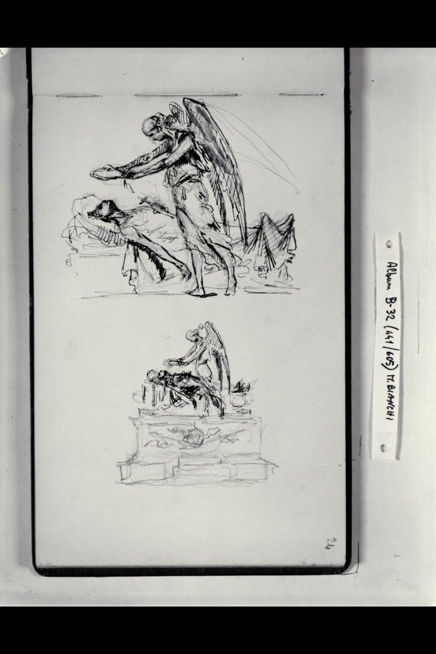 Progetto di una tomba (disegno) di Bianchi, Mosè; Bianchi, Mosè (seconda metà sec. XIX)