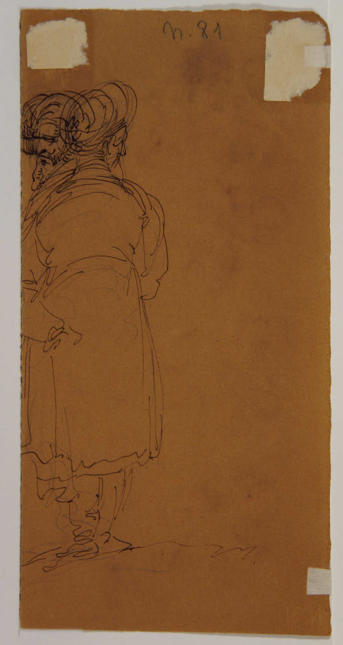 Due vecchi con turbante, Due vecchi con turbante (disegno) di Bison, Giuseppe Bernardino (secc. XVIII/ XIX)