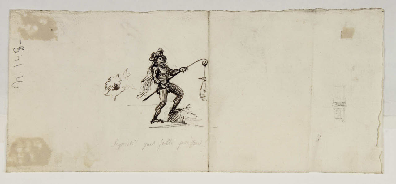 Macchietta umoristica, Macchietta umoristica (disegno) di Bison, Giuseppe Bernardino (secc. XVIII/ XIX)