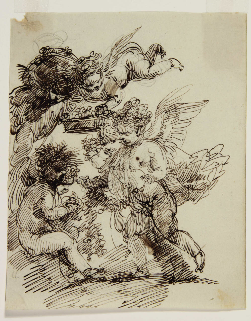 Composizione con putti, Composizione con putti (disegno) di Bison, Giuseppe Bernardino (secc. XVIII/ XIX)