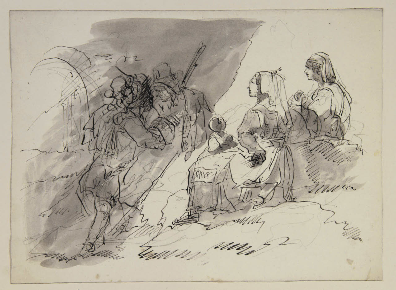 Gruppo di figure, Gruppo di figure (disegno) di Bison, Giuseppe Bernardino (secc. XVIII/ XIX)