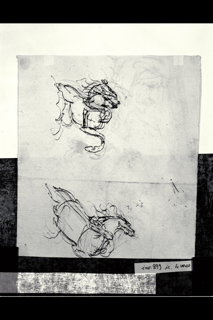 Due studi di cavallo al traino (disegno) di Bonomini, Paolo Vincenzo; Bonomini, Paolo Vincenzo (secc. XVIII/ XIX)