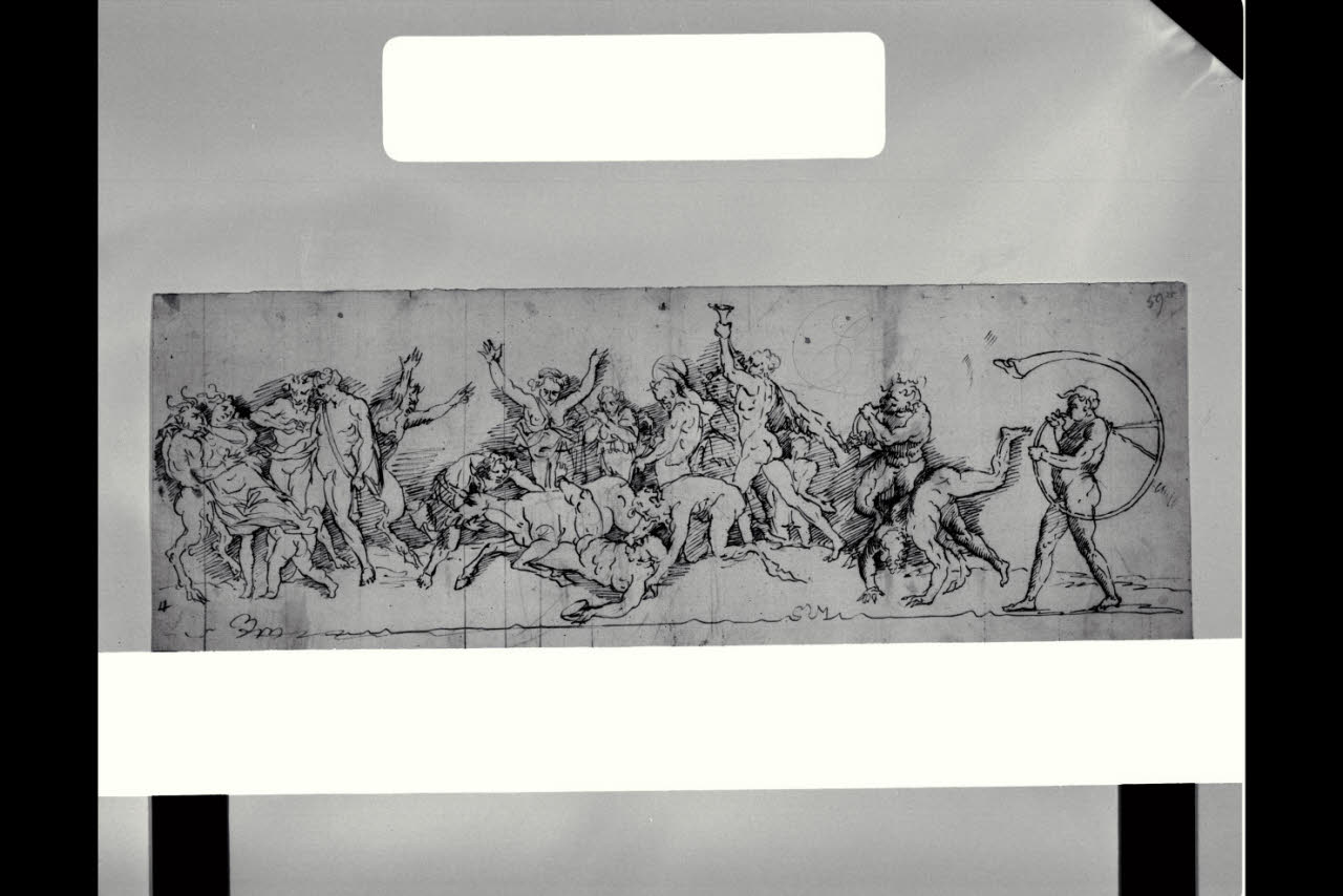 Baccanale con Sileno caduto dall'asina (disegno) di Bonomini, Paolo Vincenzo; Bonomini, Paolo Vincenzo (secc. XVIII/ XIX)