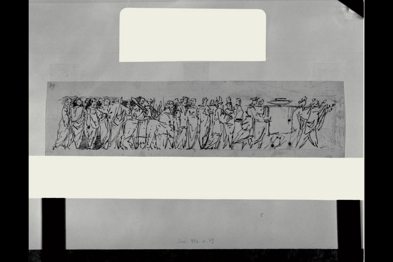 Processione sacrificale (disegno) di Bonomini, Paolo Vincenzo; Bonomini, Paolo Vincenzo (secc. XVIII/ XIX)